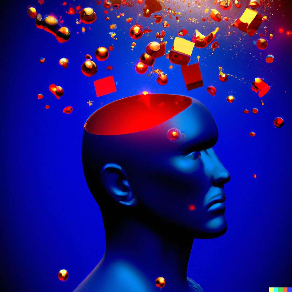 a representation of anxiety, digital art, 3D style